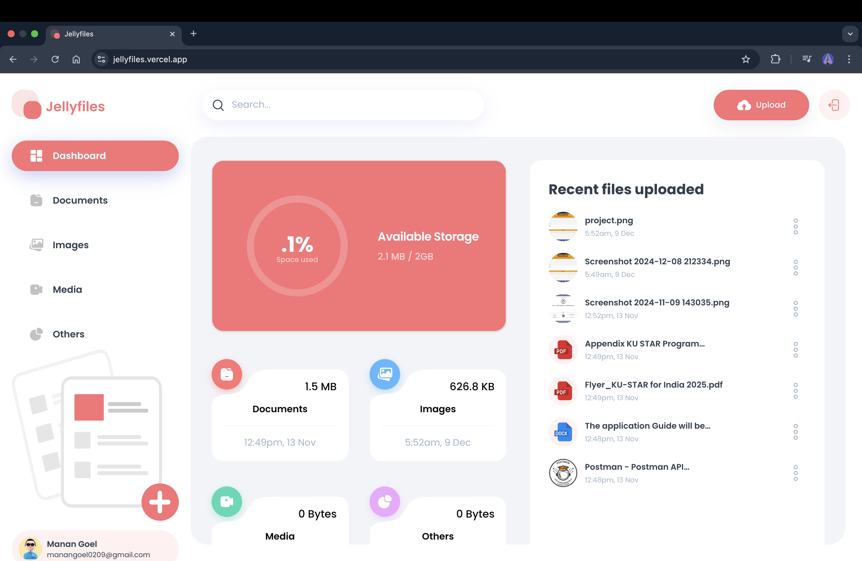 Jellyfiles project