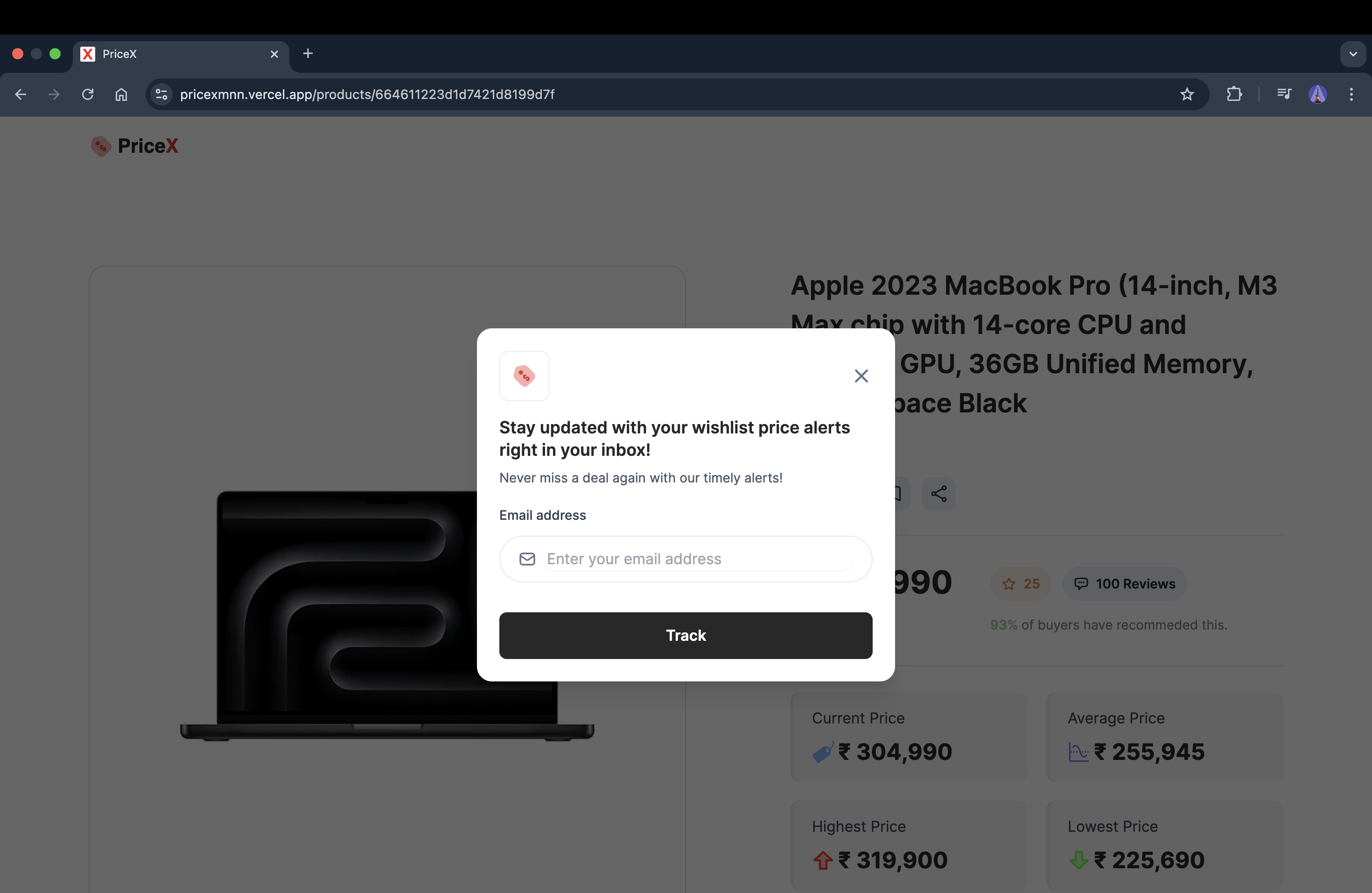 PriceX project